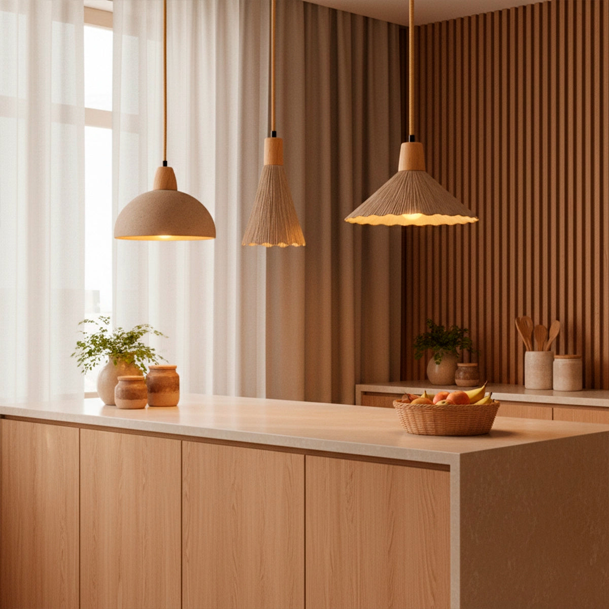 Kit 3 Luminárias Pendente de Concreto Habitat