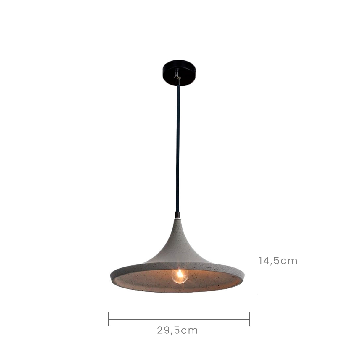 Kit 3 Luminárias Pendente de Concreto