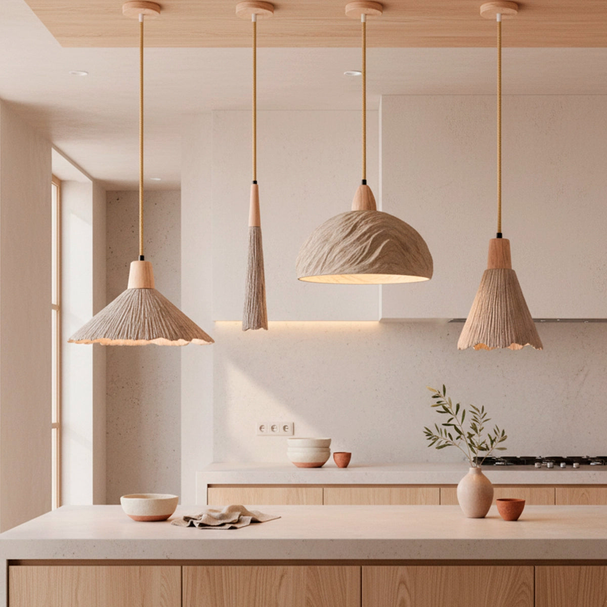 Kit 4 Luminárias Pendente de Concreto Habitat