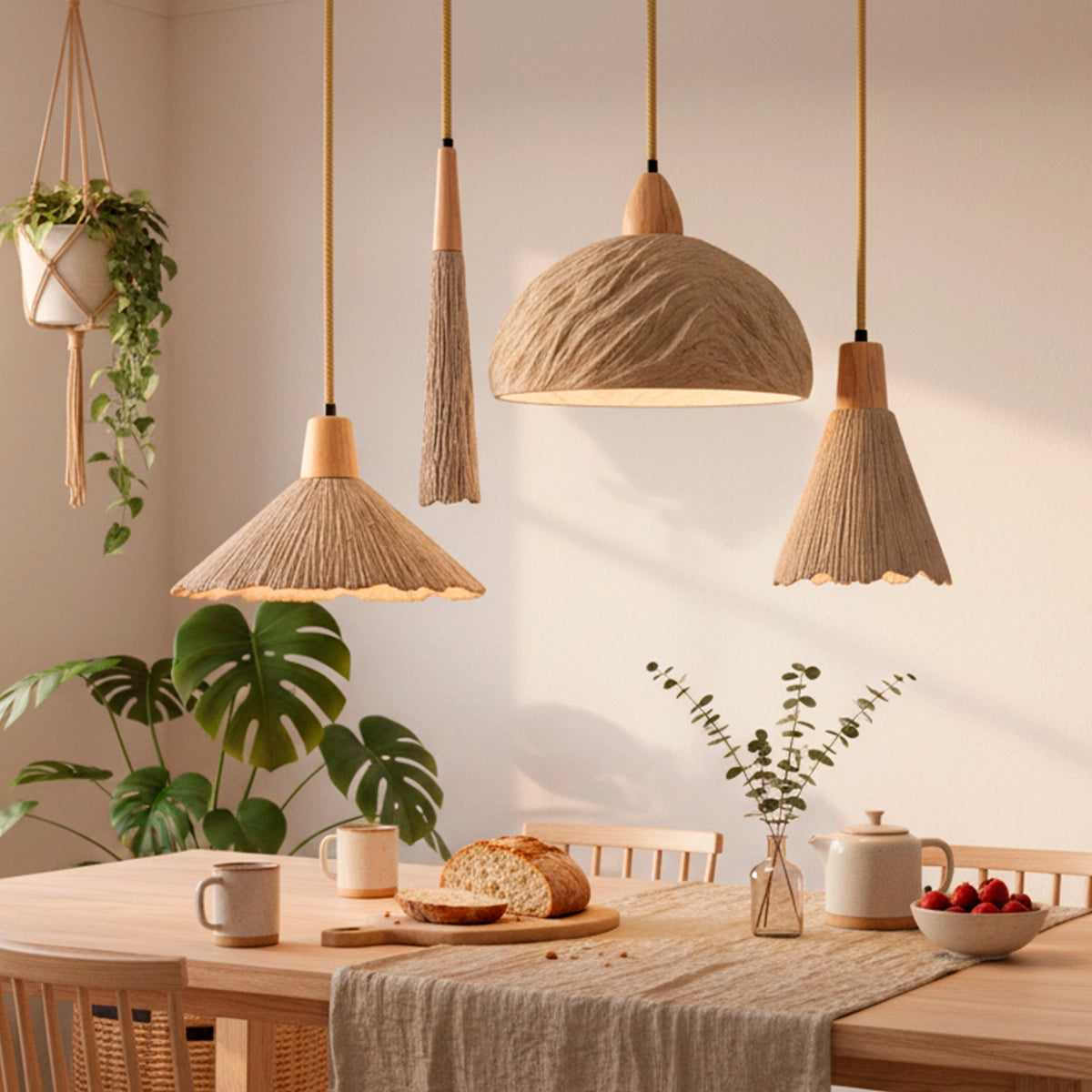 Kit 4 Luminárias Pendente de Concreto Habitat