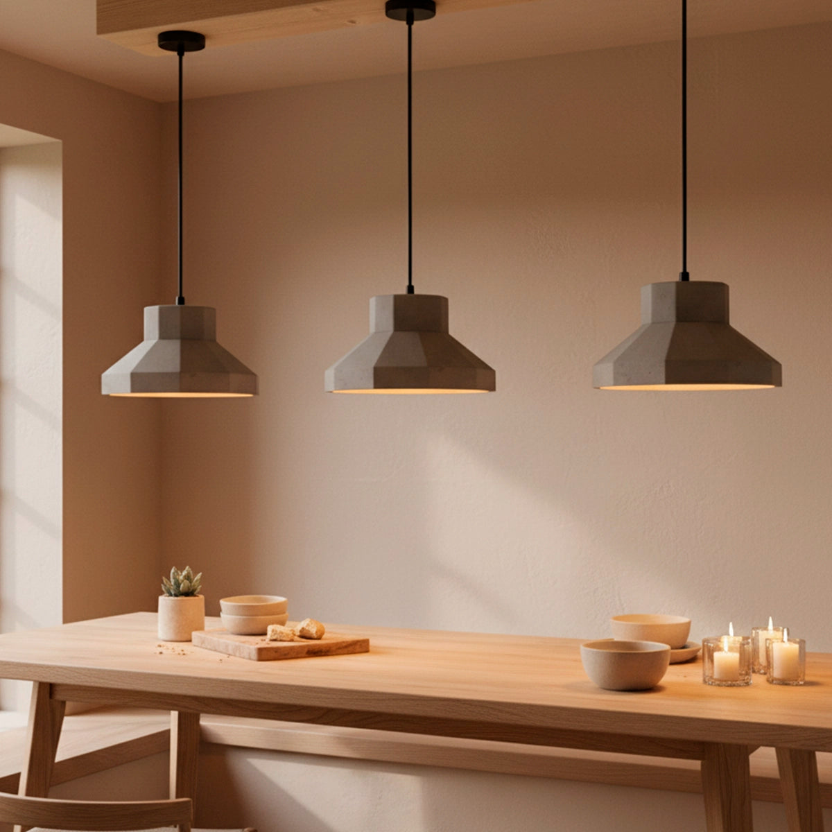 Luminária Pendente de Concreto Moen