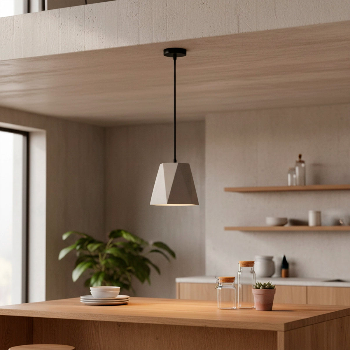 Luminária Pendente de Concreto Elvo