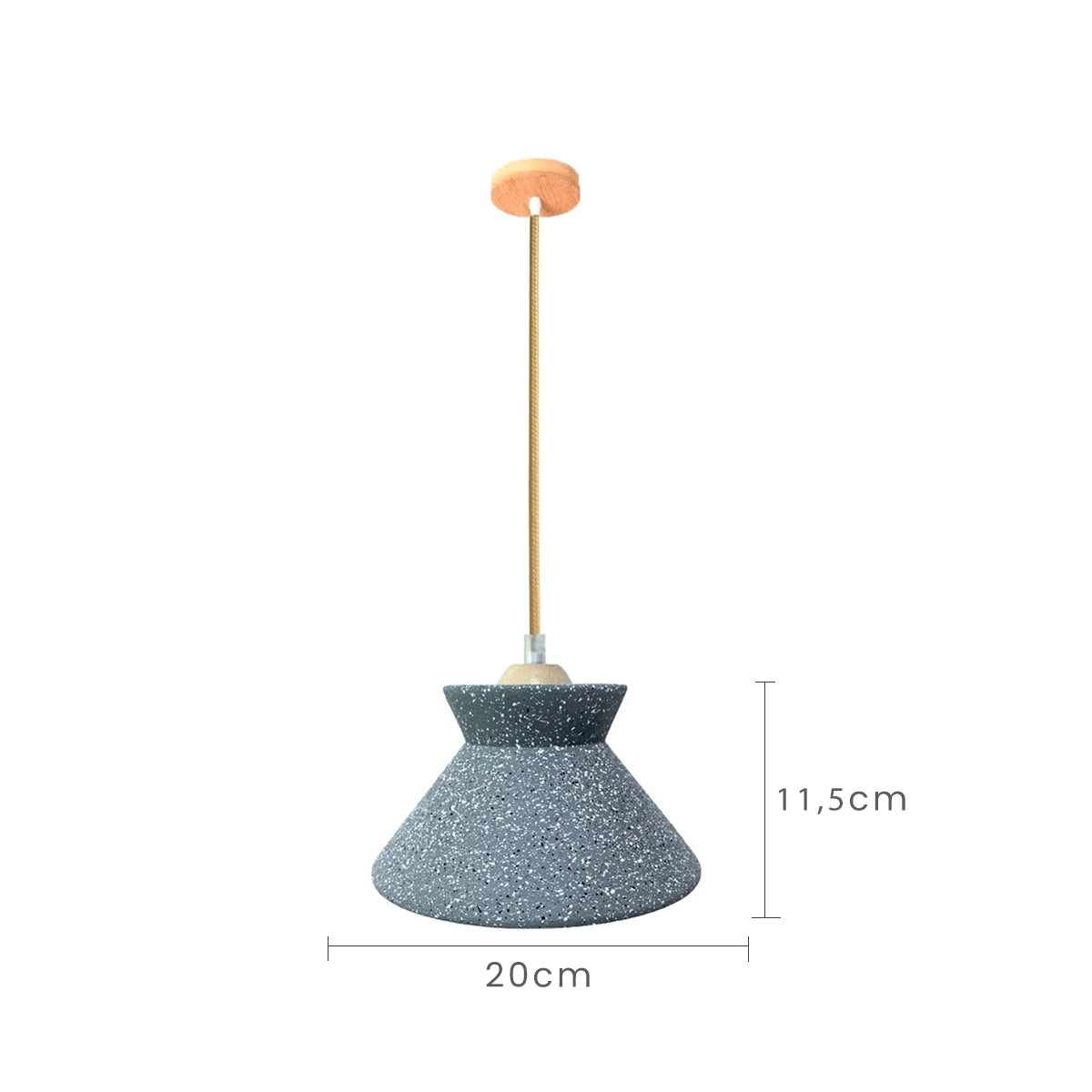 Kit 3 luminárias Pendente Granito Nord