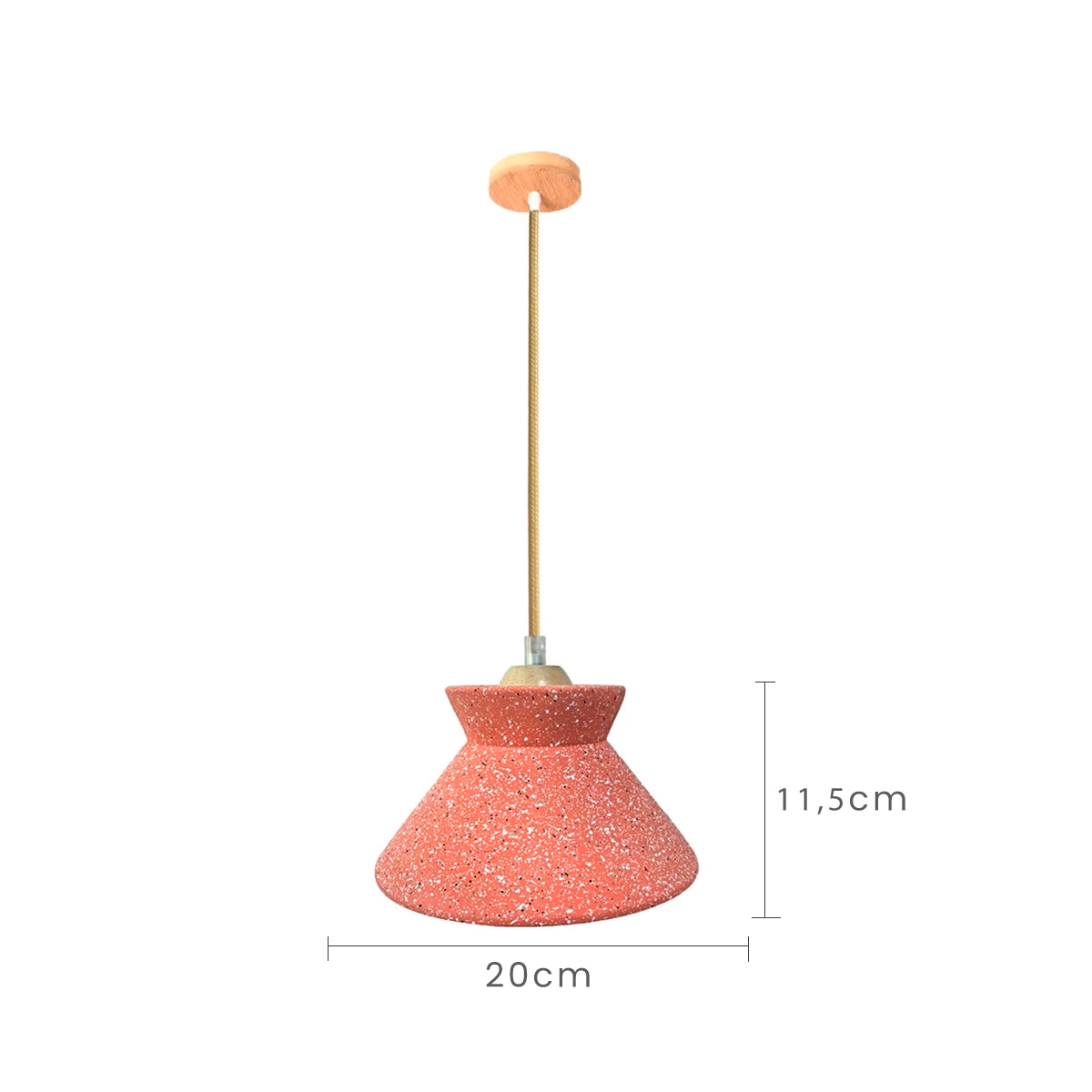 Kit 3 luminárias Pendente Granito Nord