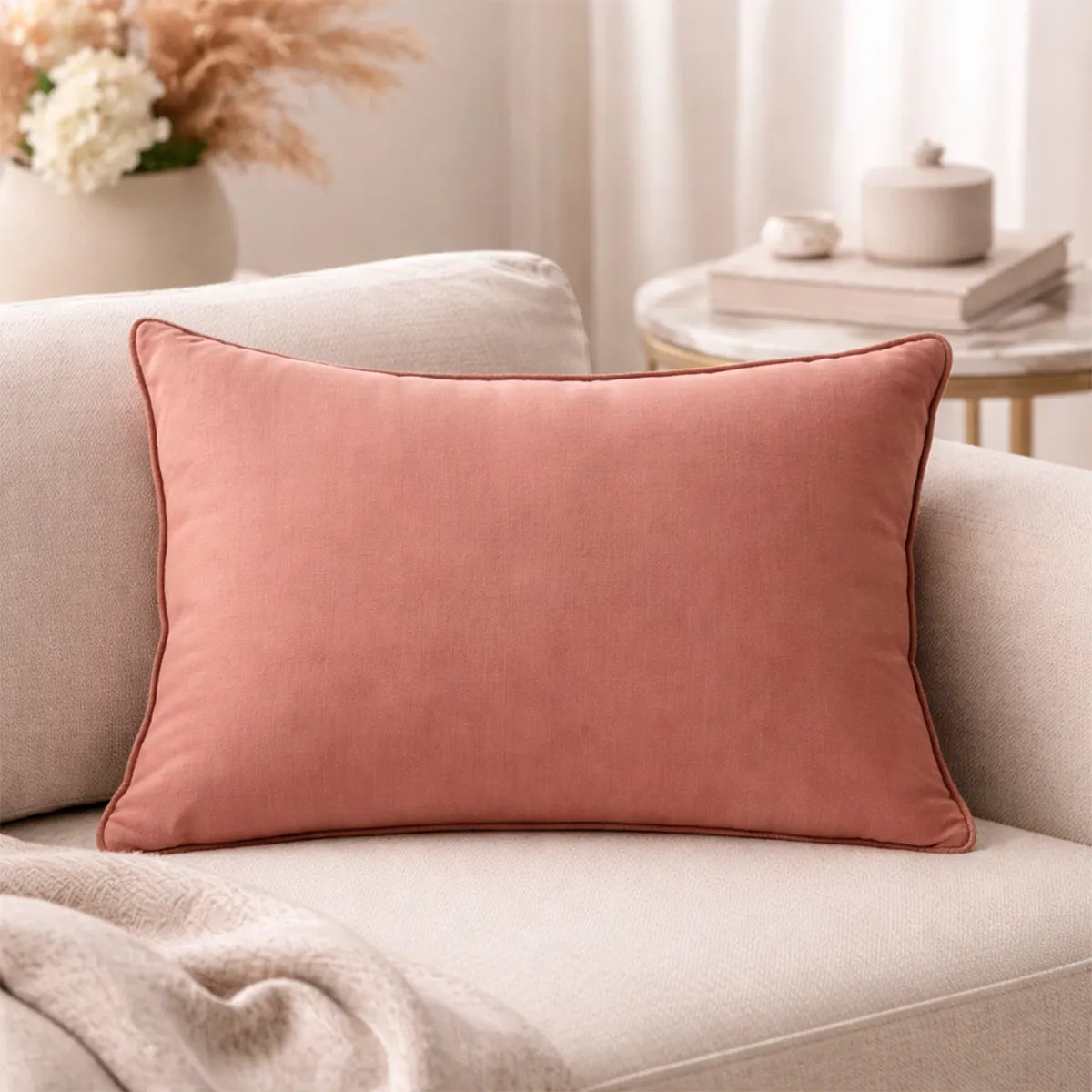 Almofada Decorativa de Sofá Rosé