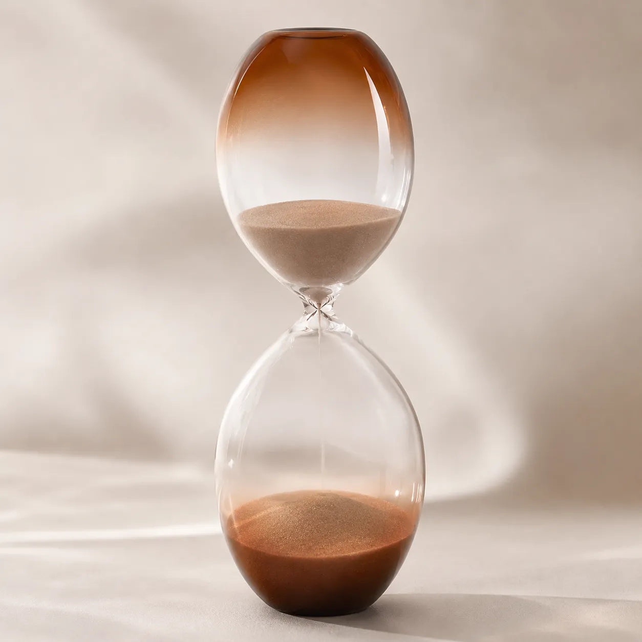 Ampulheta de Vidro 60 Minutos Terracota