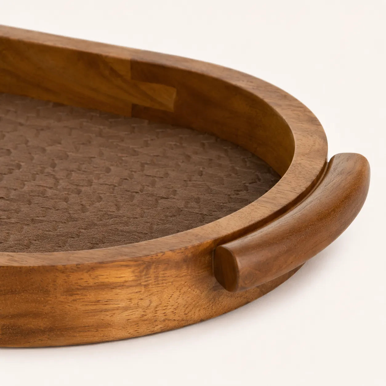 Bandeja Decorativa Oval em madeira Nativa