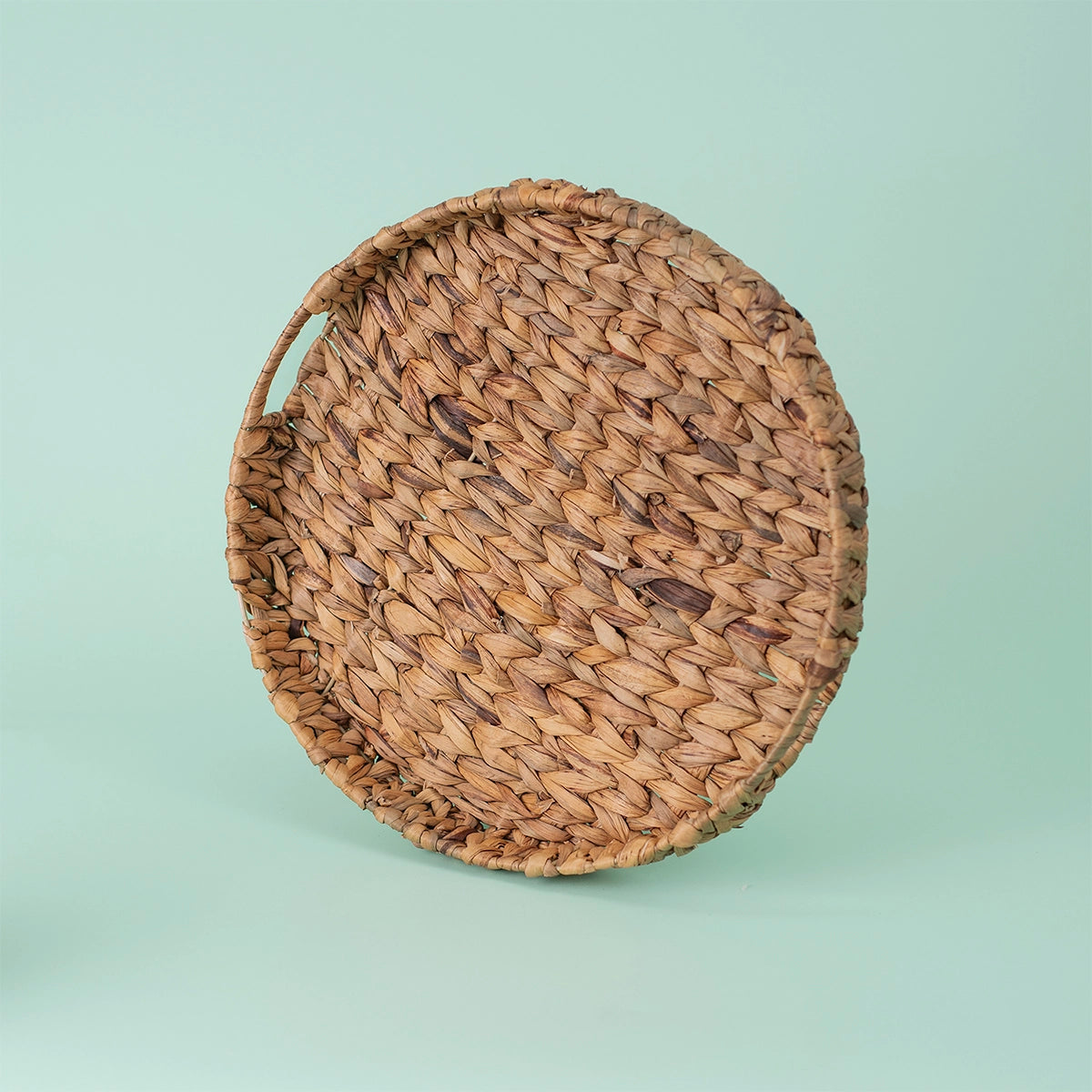 Bandeja Redonda de Fibra Natural Trançada Essenza Natural