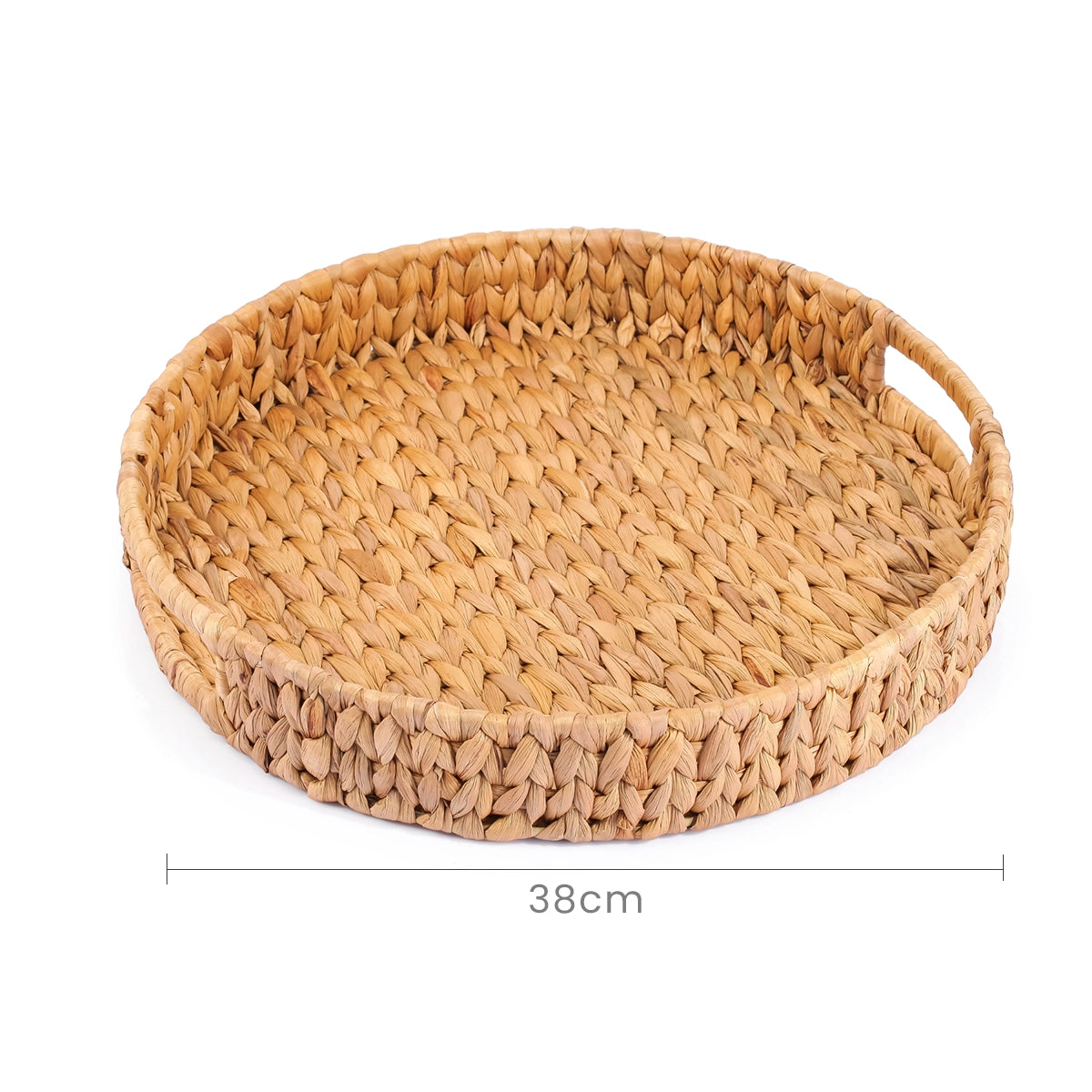 Bandeja Redonda de Fibra Natural Trançada Essenza Natural