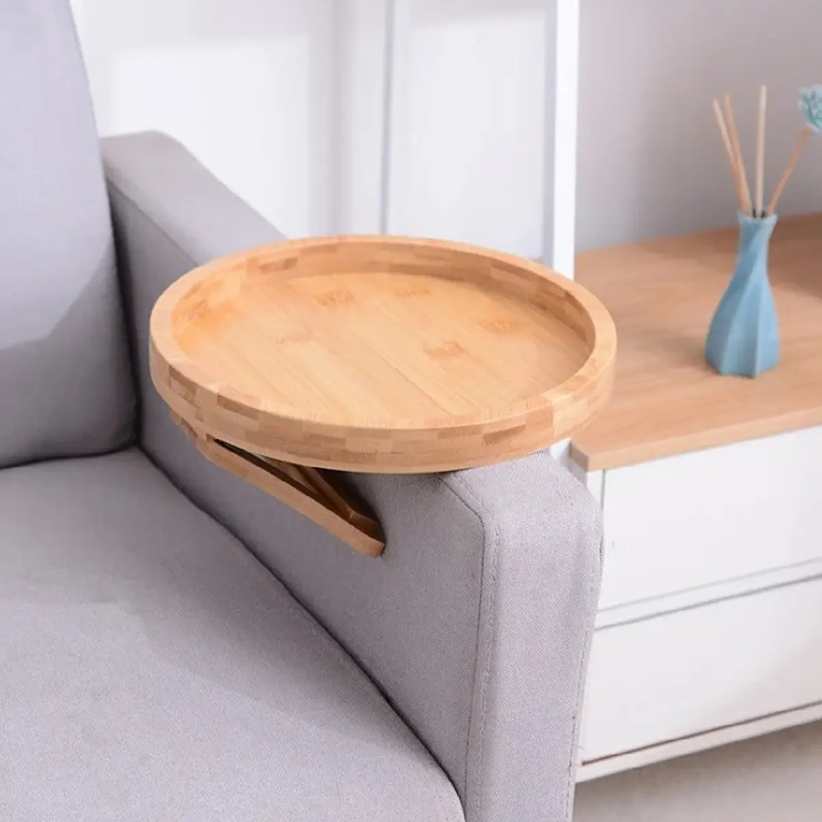 Bandeja de Sofá em Bambu Natural