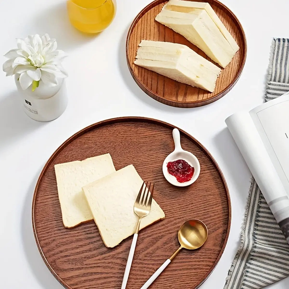 Bandeja redonda de Servir café