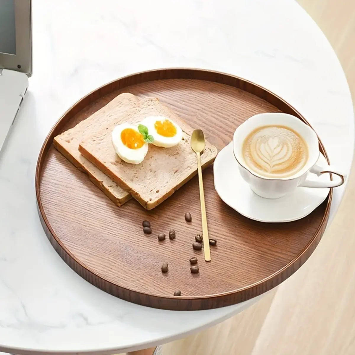Bandeja redonda de Servir café