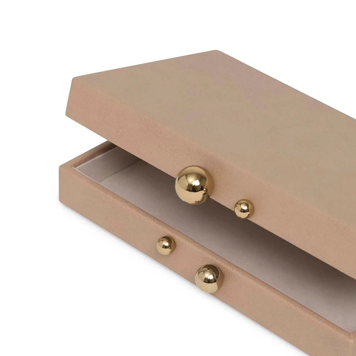 Caixa Decorativa com Detalhe Dourado Perola
