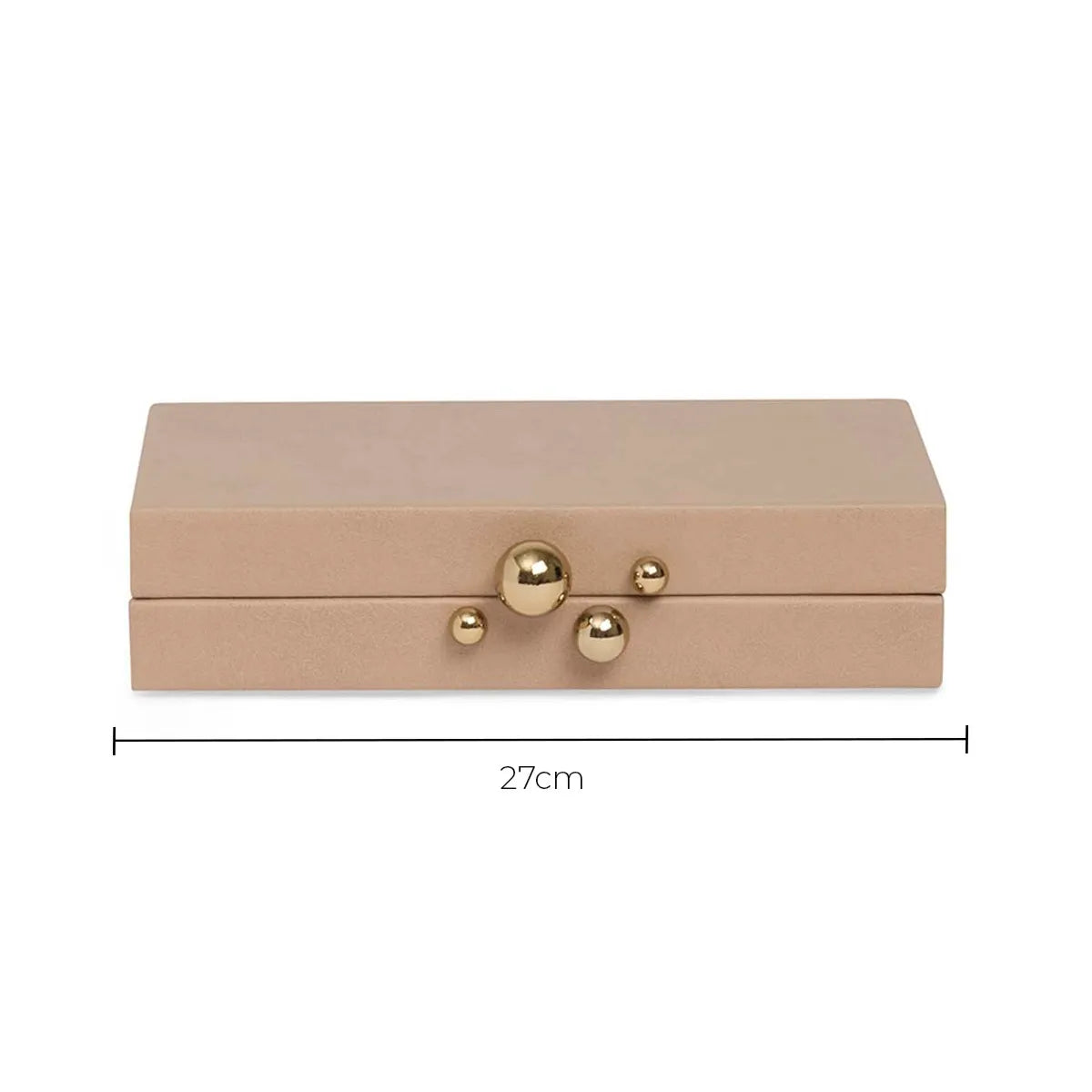 Caixa Decorativa com Detalhe Dourado Perola