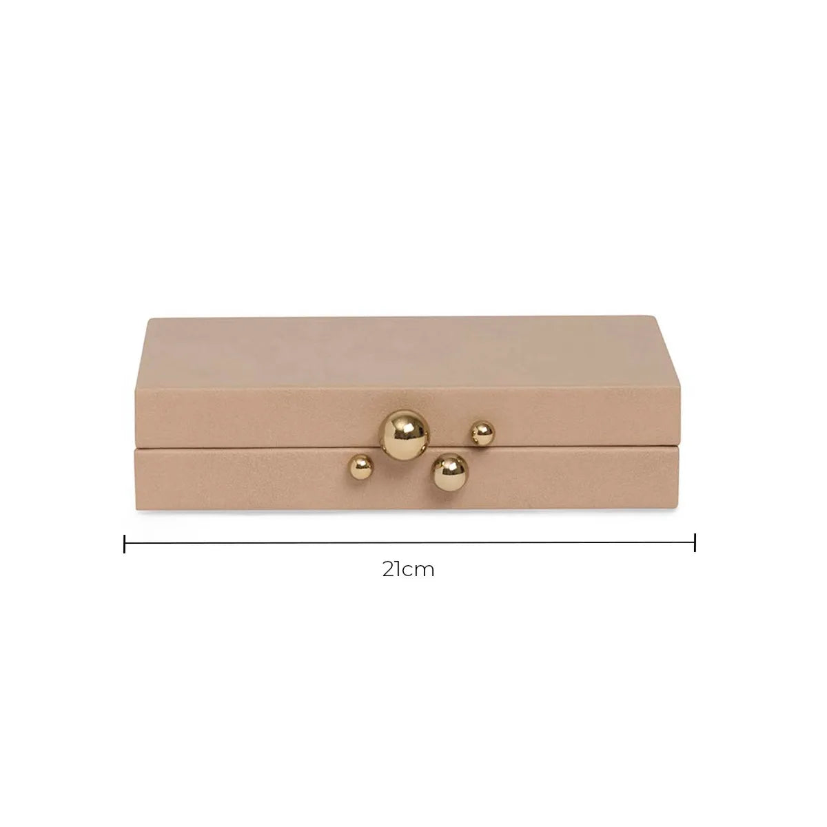 Caixa Decorativa com Detalhe Dourado Perola