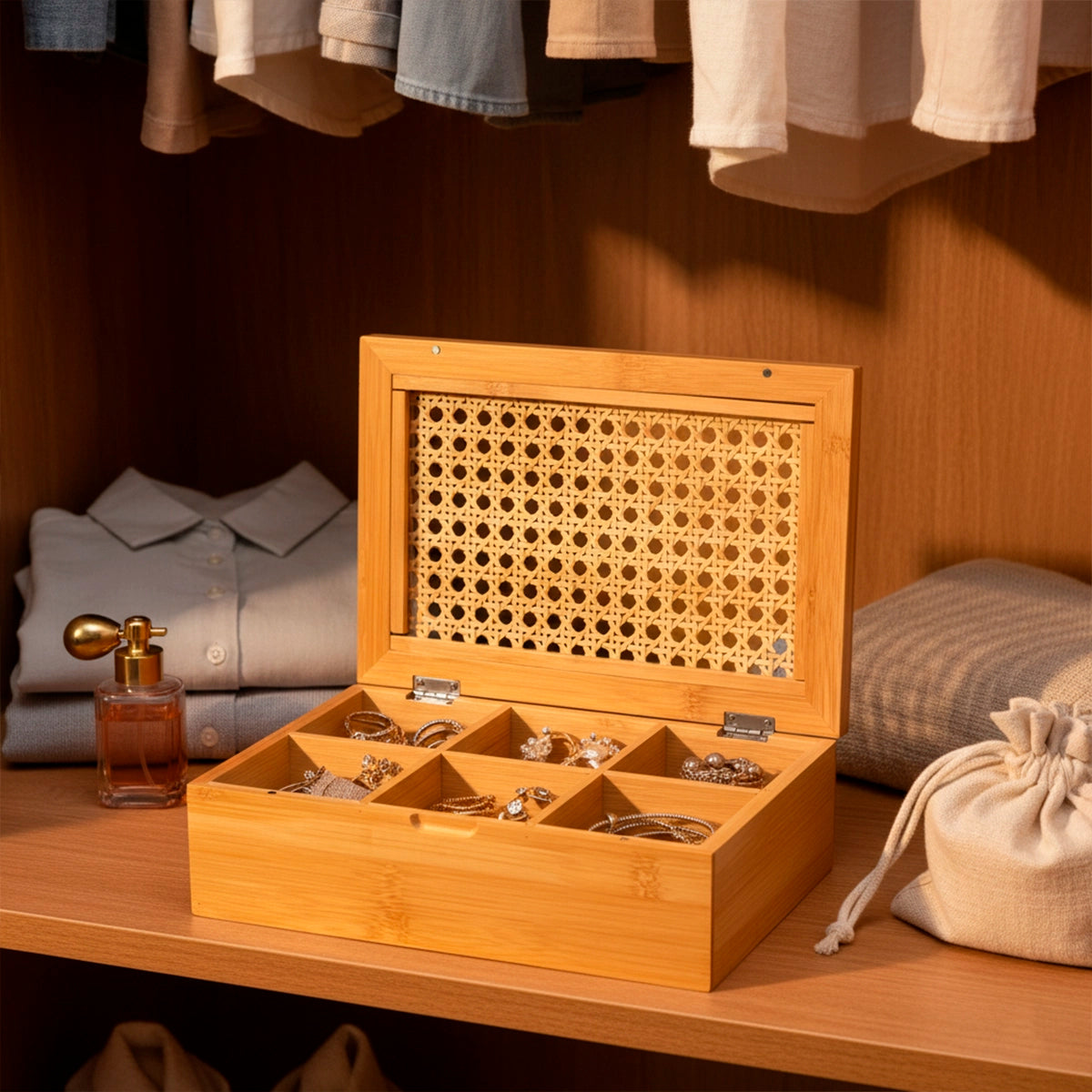 Caixa Multiuso Palhinha Indiana Essenza Natural