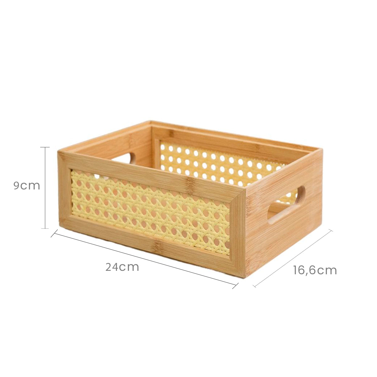 Caixa Organizadora de Bambu com Palhinha Indiana Essenza Natural