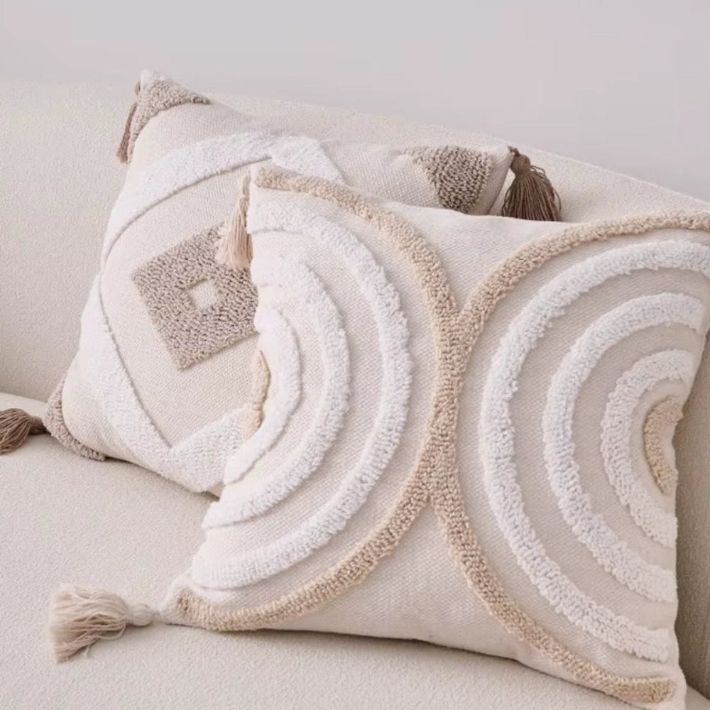 Capa De Almofada Textura Boho Cinza