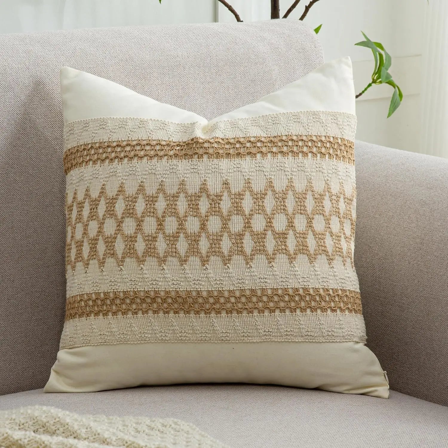 Capa de Almofada Boho Renda