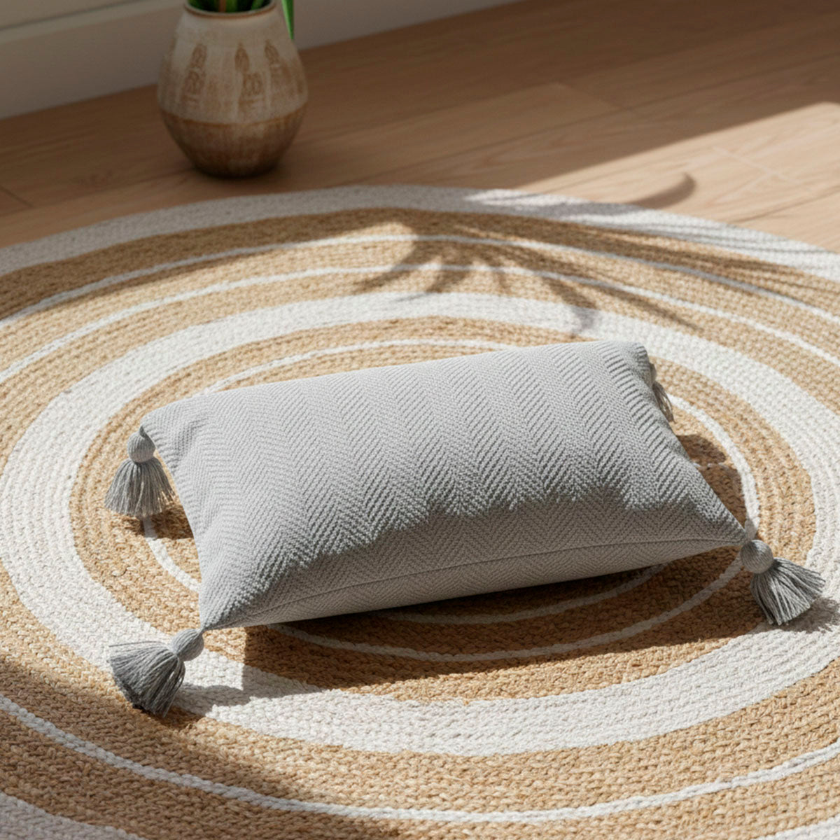 Capa de Almofada Duna com Pompom Baguete