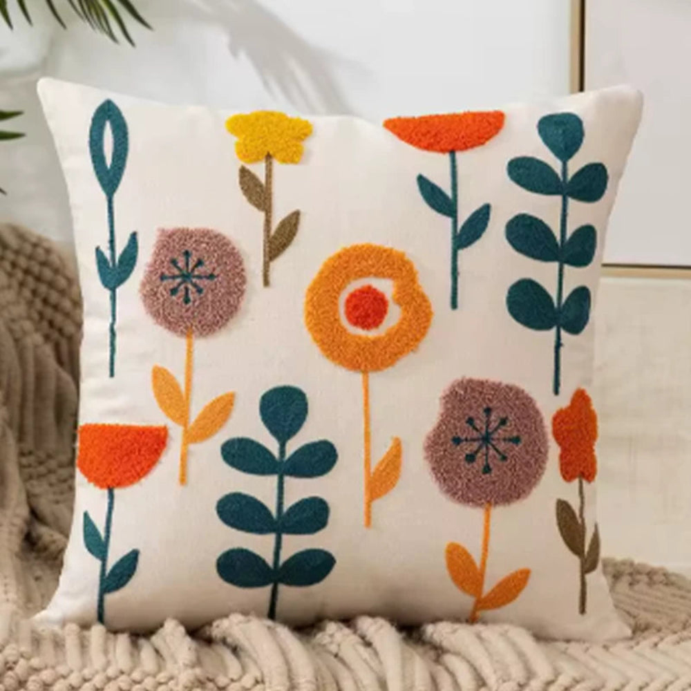 Capa de Almofada Primavera Bordada