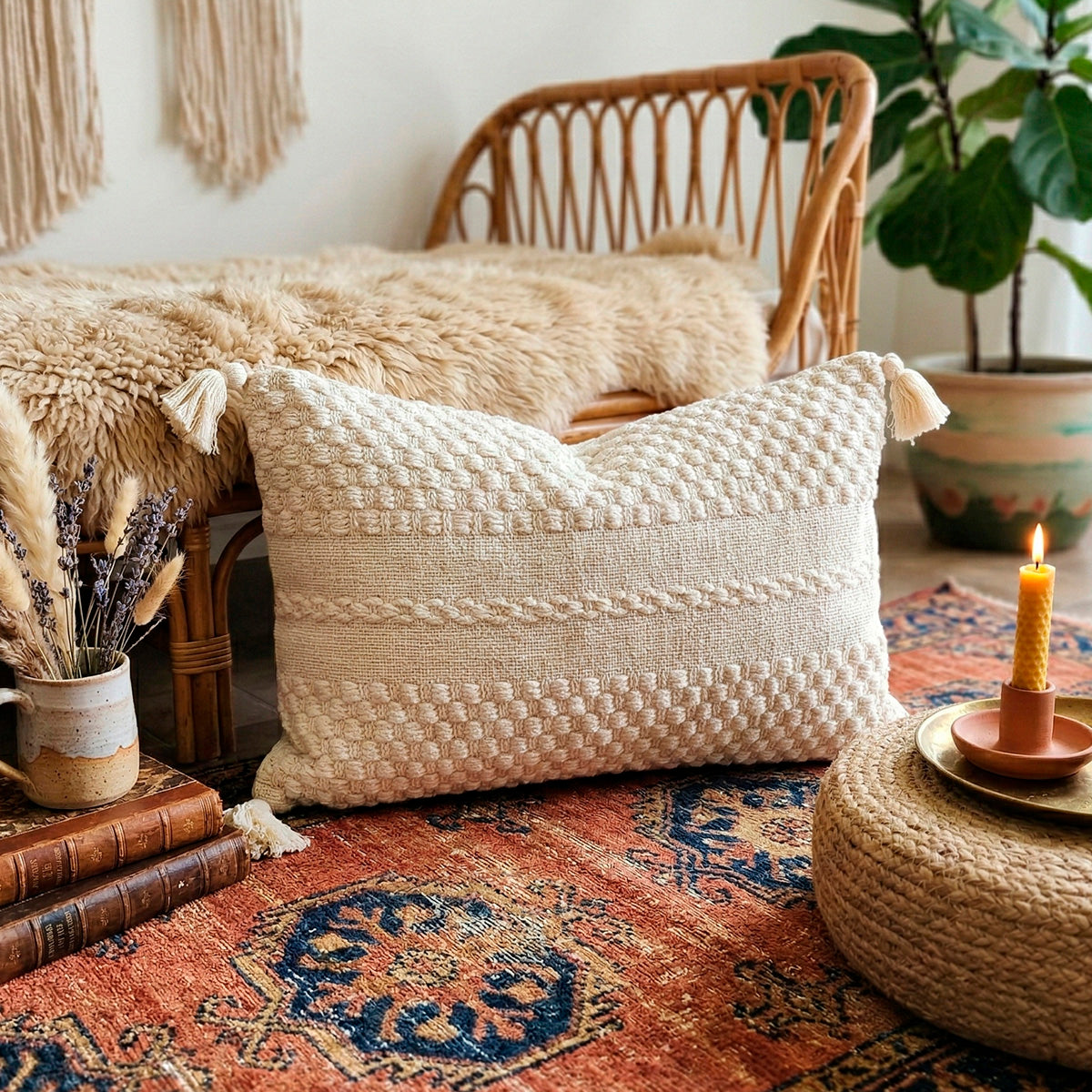 Capa de Almofada baguete Boho Noar