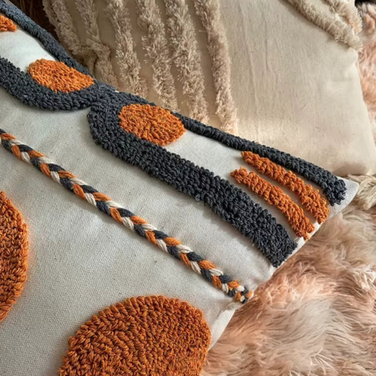 Capas de Almofadas Boho Bordada