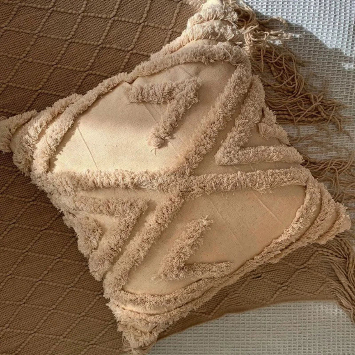 Capas de Almofadas Boho Bordada