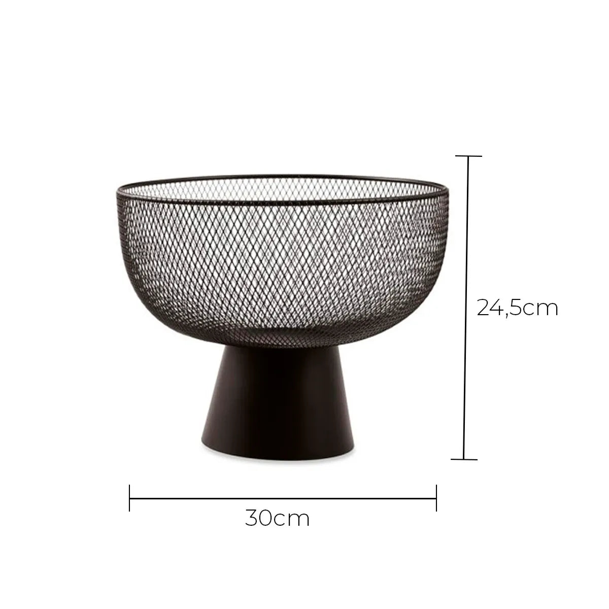 Centro de Mesa Aramado em Metal Preto Urban