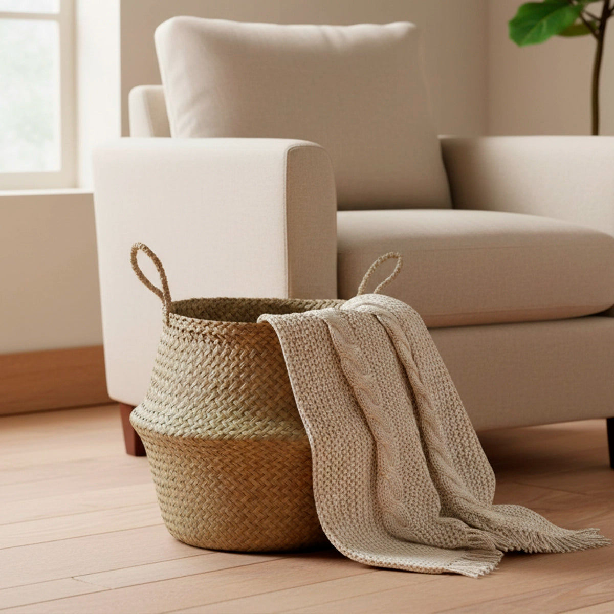 Cesto Organizador com Alças Boho Essenza Natural