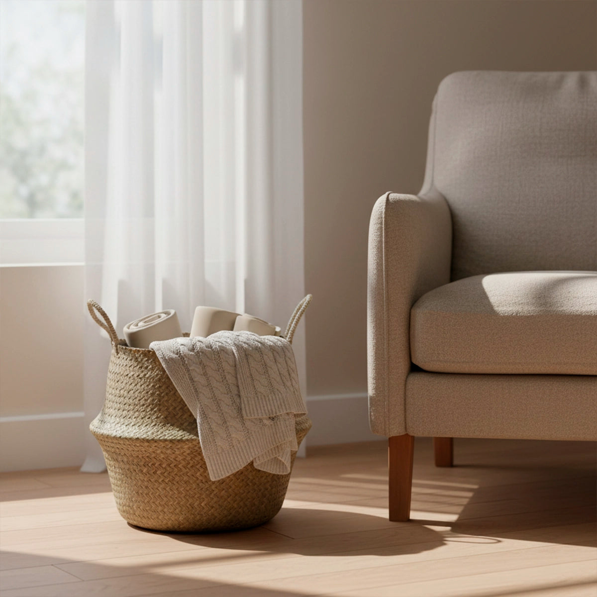 Cesto Organizador com Alças Boho Essenza Natural