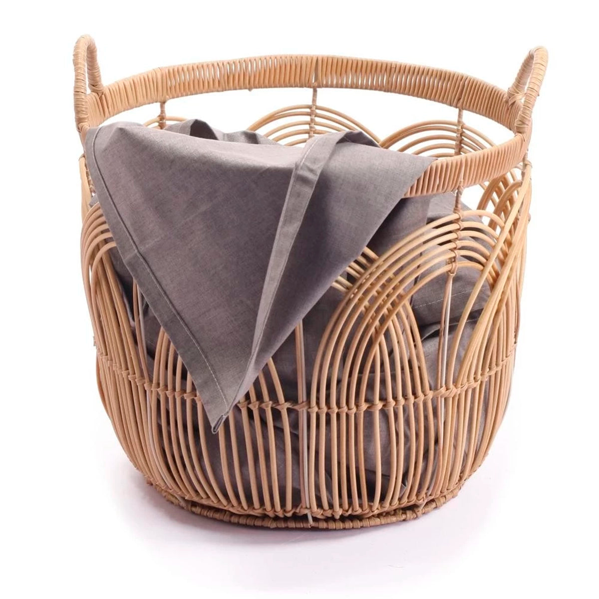 Cesto Organizador com Alcas Rattan Essenza Natural