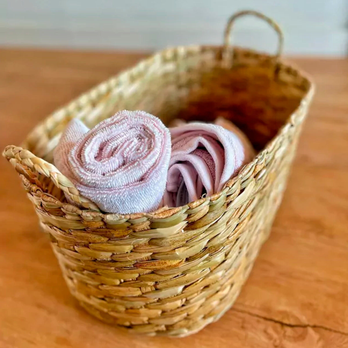 Cesto Organizador de Palha com Alça Horizonte