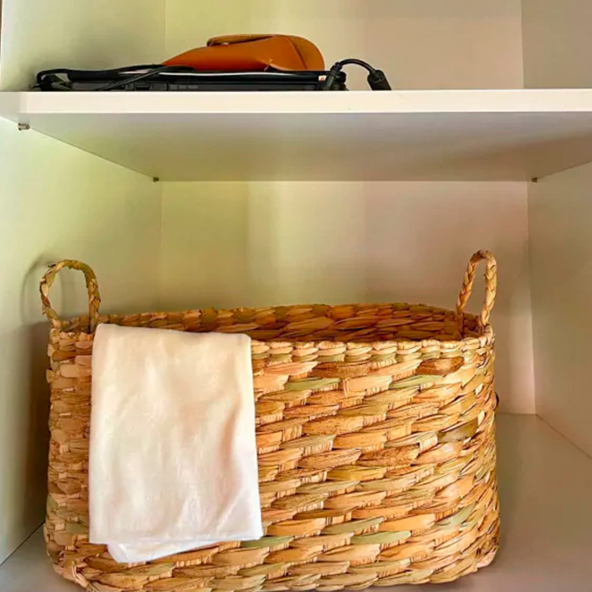 Cesto Organizador de Palha com Alça Horizonte