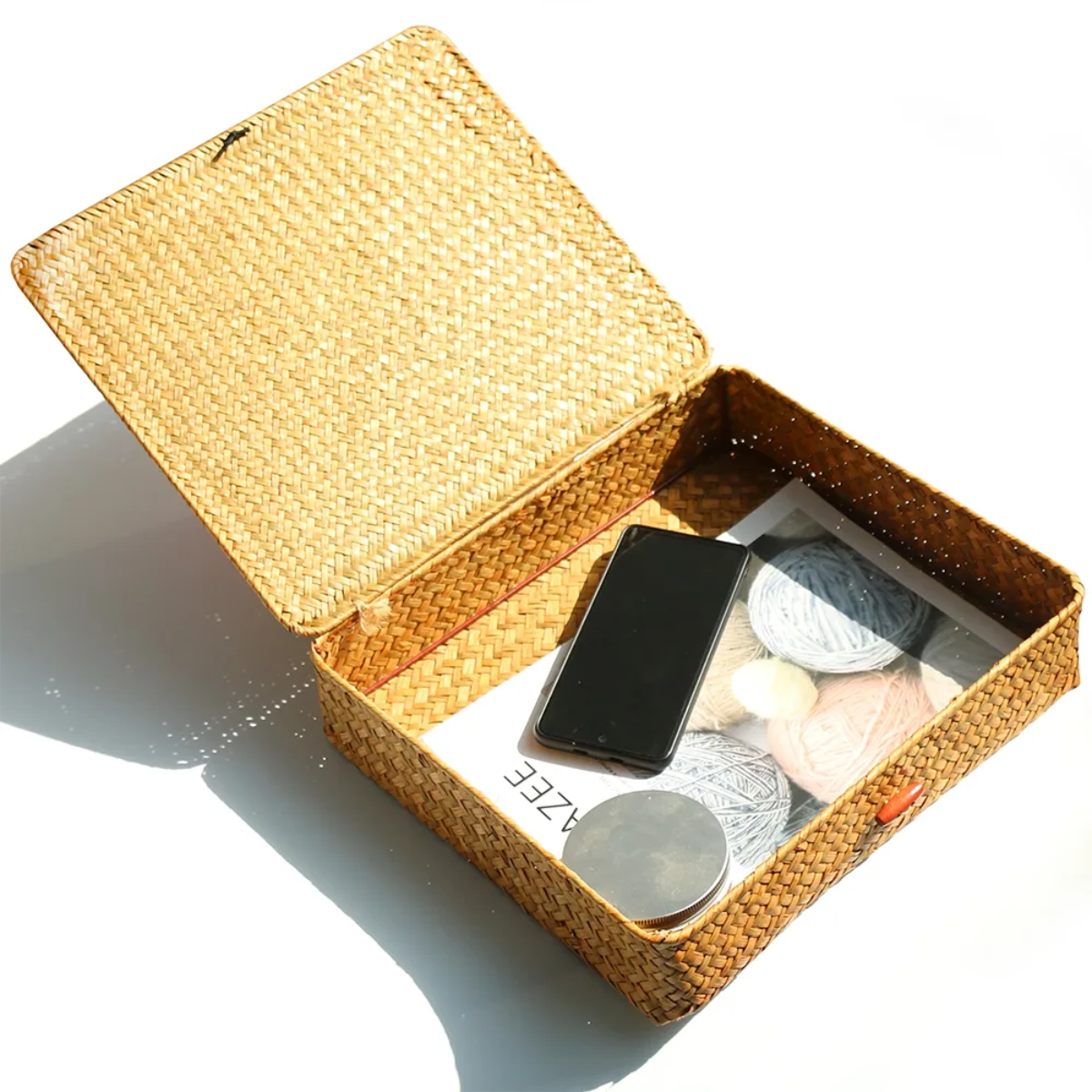 Cesto de Armazenamento Vegetal Trama - 02 peças