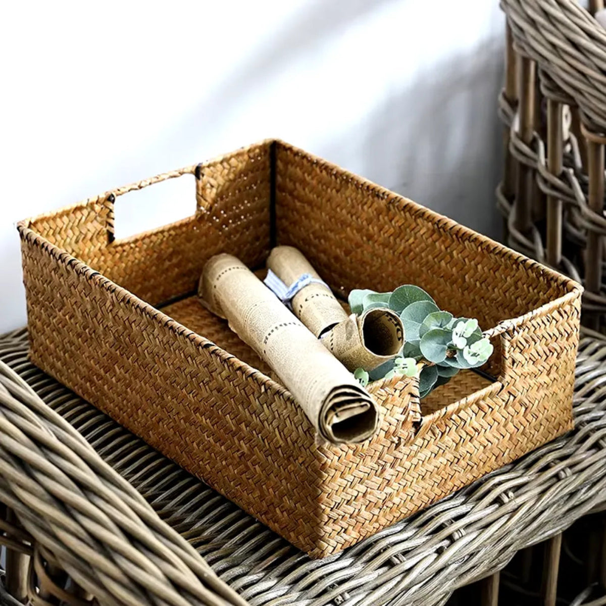 Cesto de Armazenamento Vime Rustic