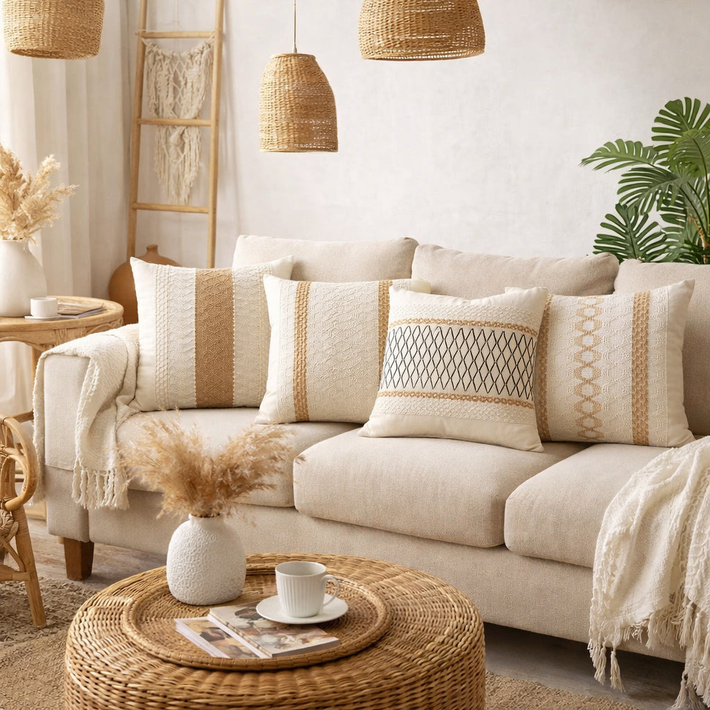 Capa de Almofada Boho Renda