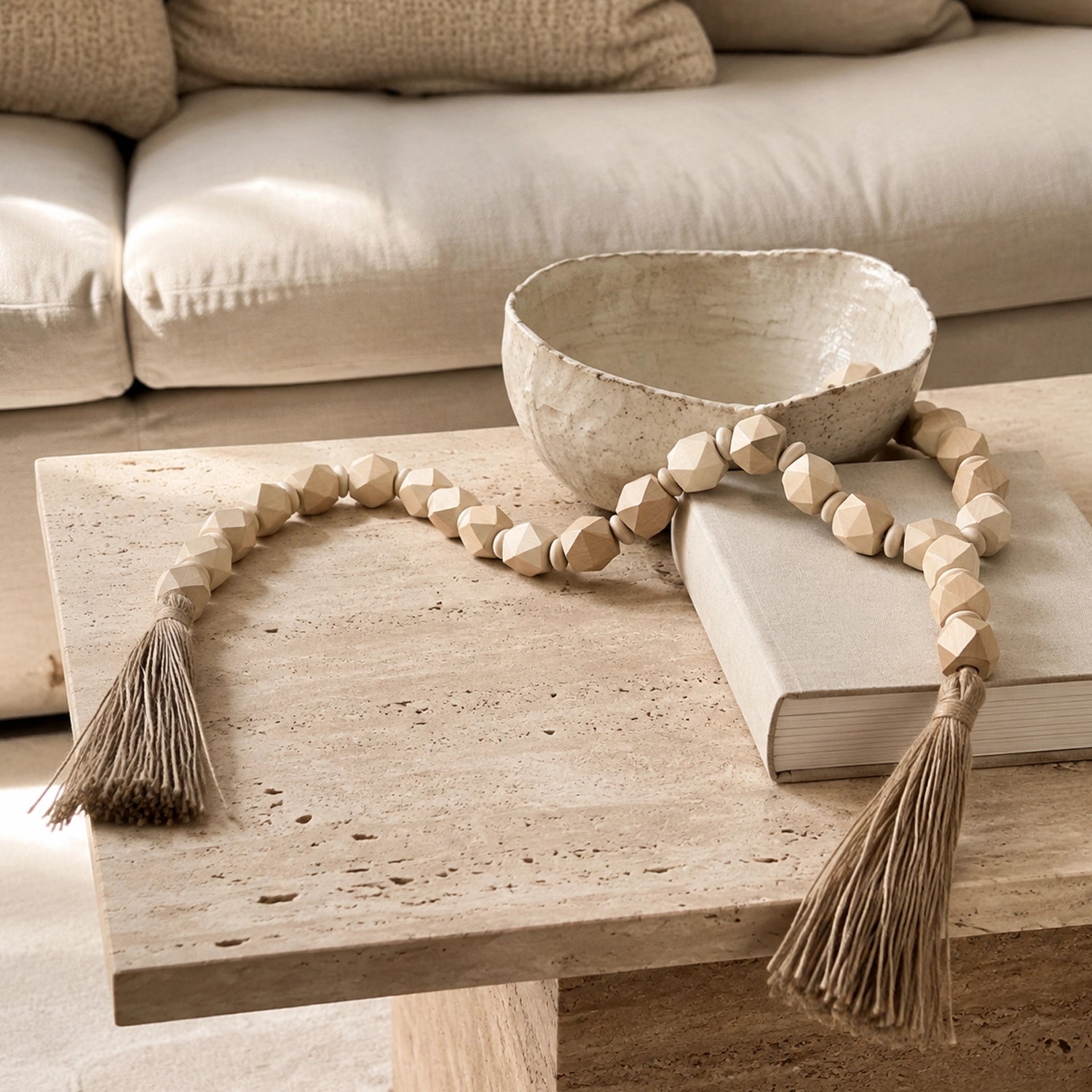 Colar de Mesa Decorativo Wood Boho
