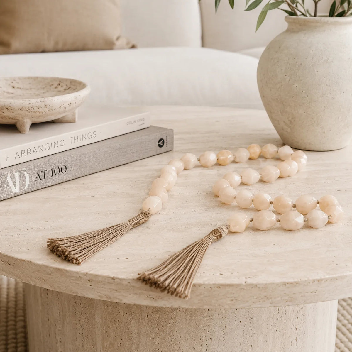 Colar de Mesa Decorativo em Resina Quartzo