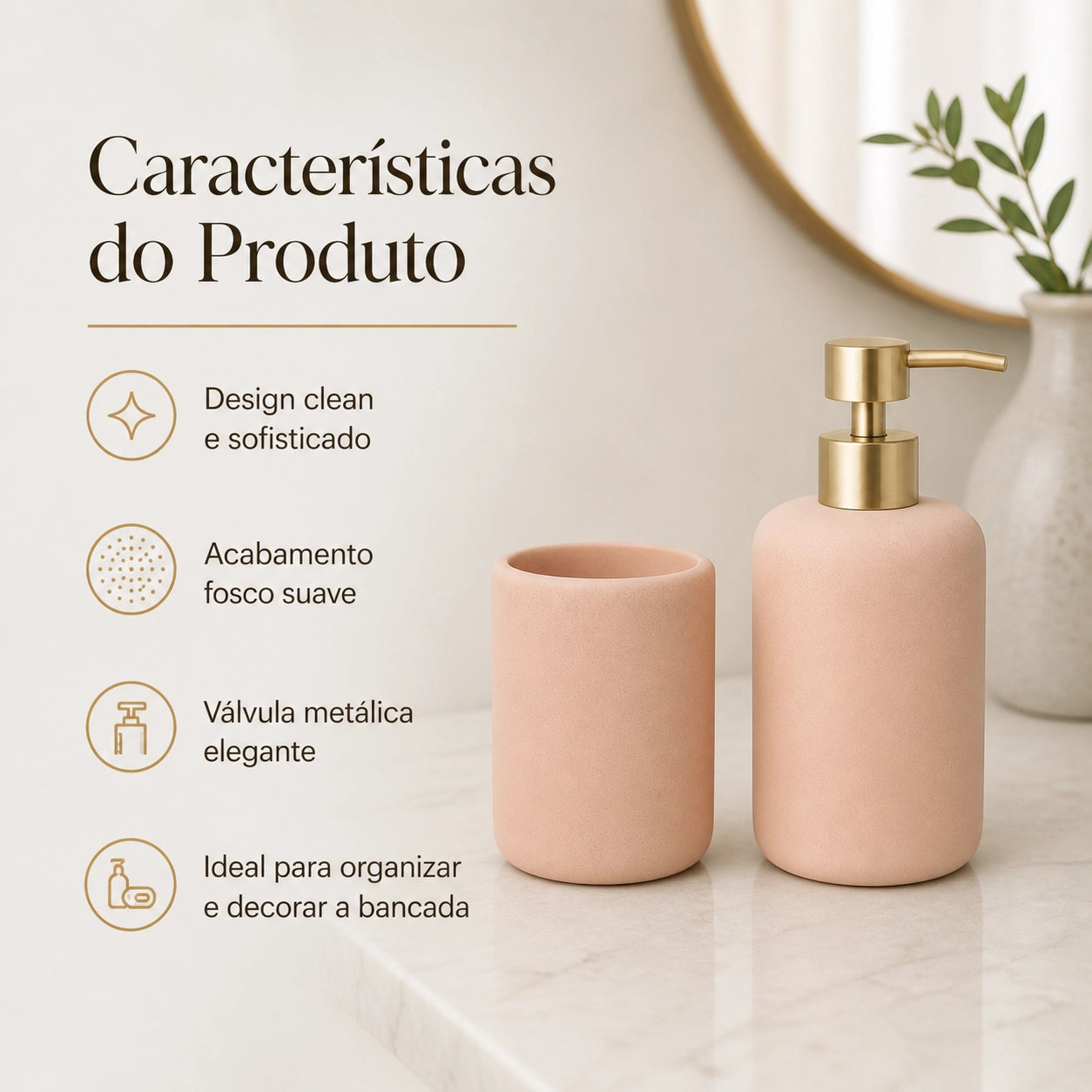 Conjunto para Banheiro 2 Peças Soleil