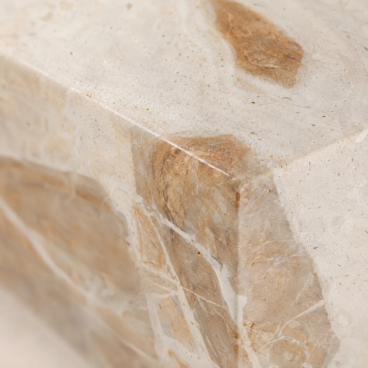 Escultura Decorativa em Mármore Cubo Quartz
