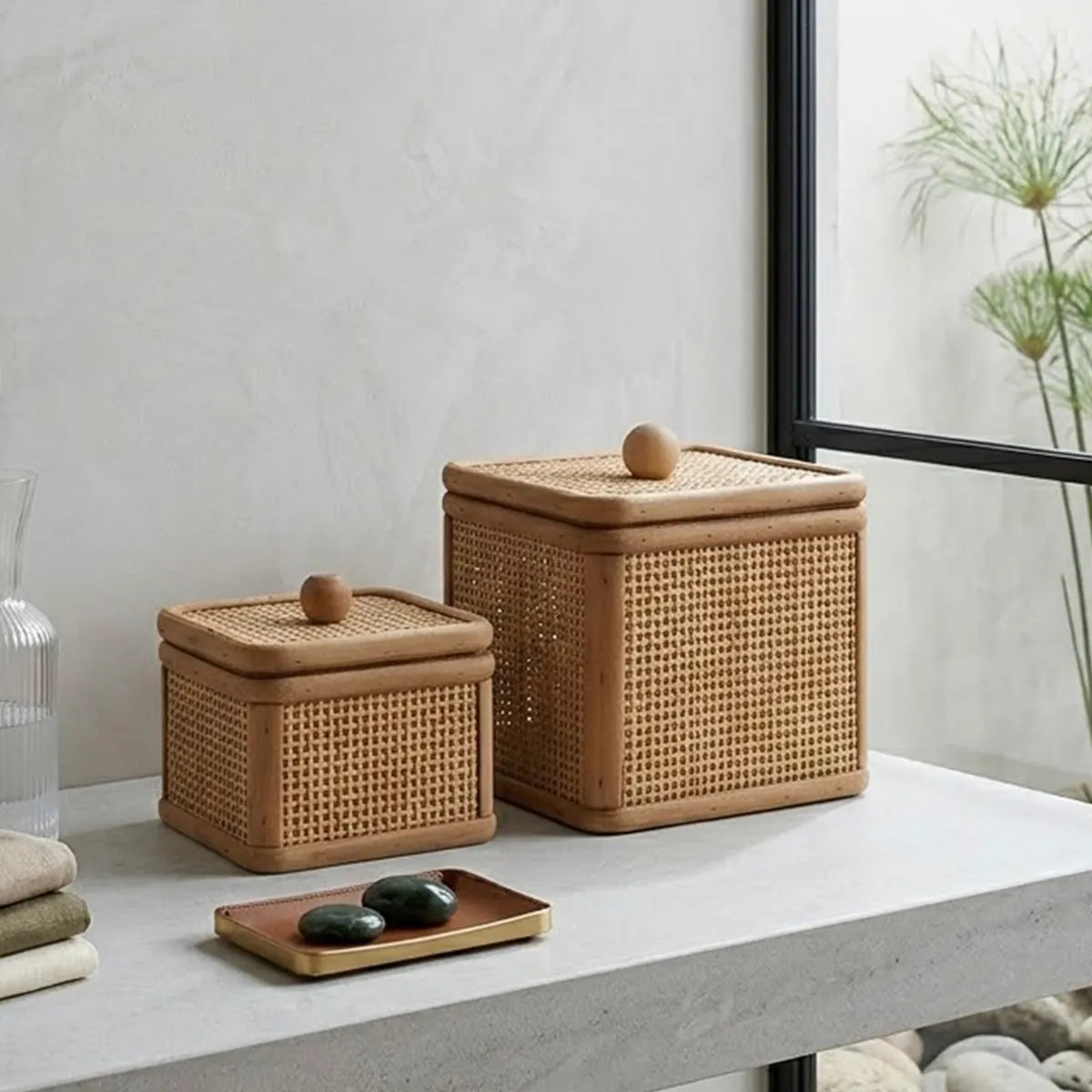 Kit 2 Caixas Organizadoras Natural Nativa