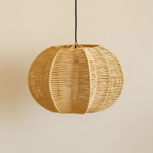 Kit 2 Luminária Pendente de Palha Tramas Naturais