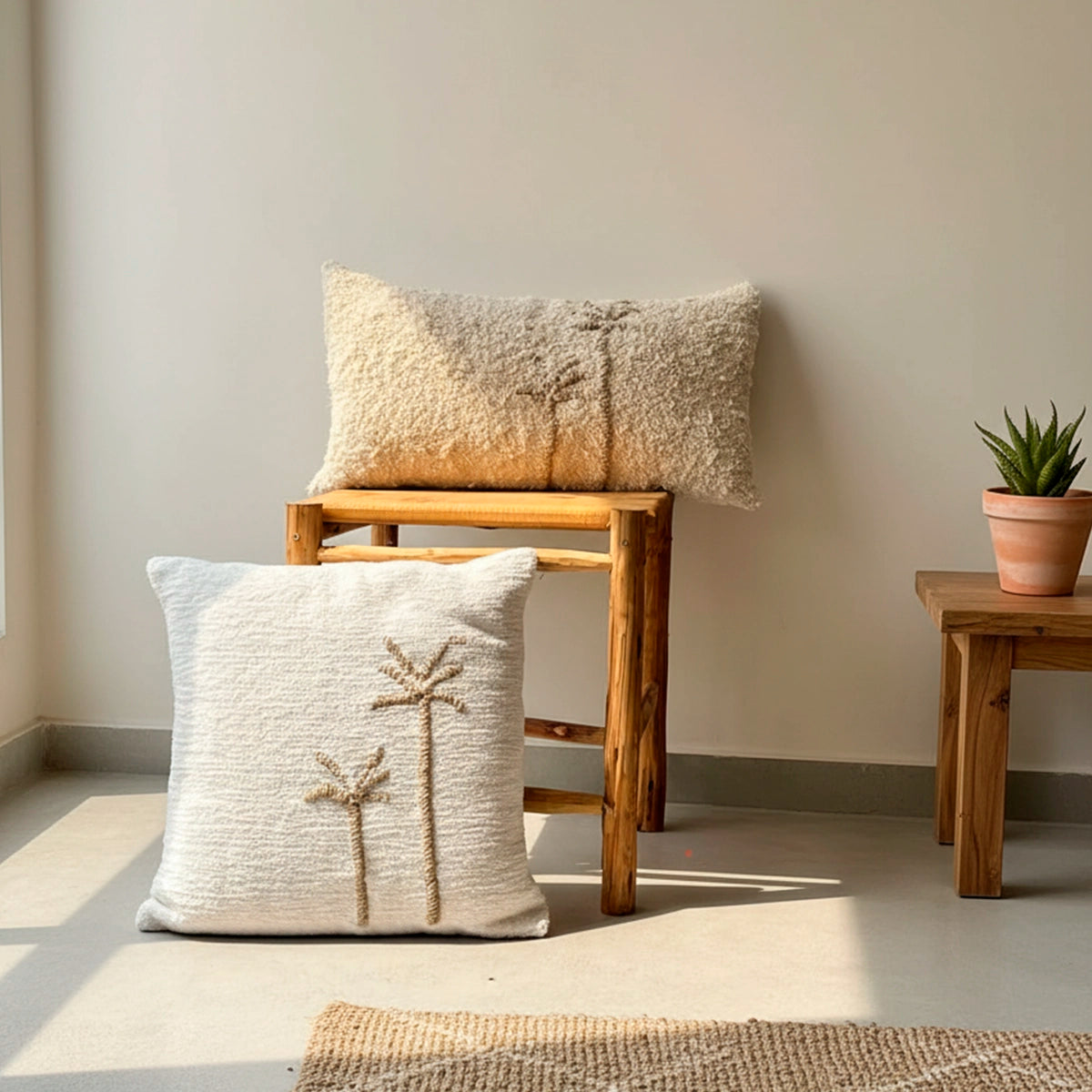 Kit 2x Capas de Almofada Coqueiro