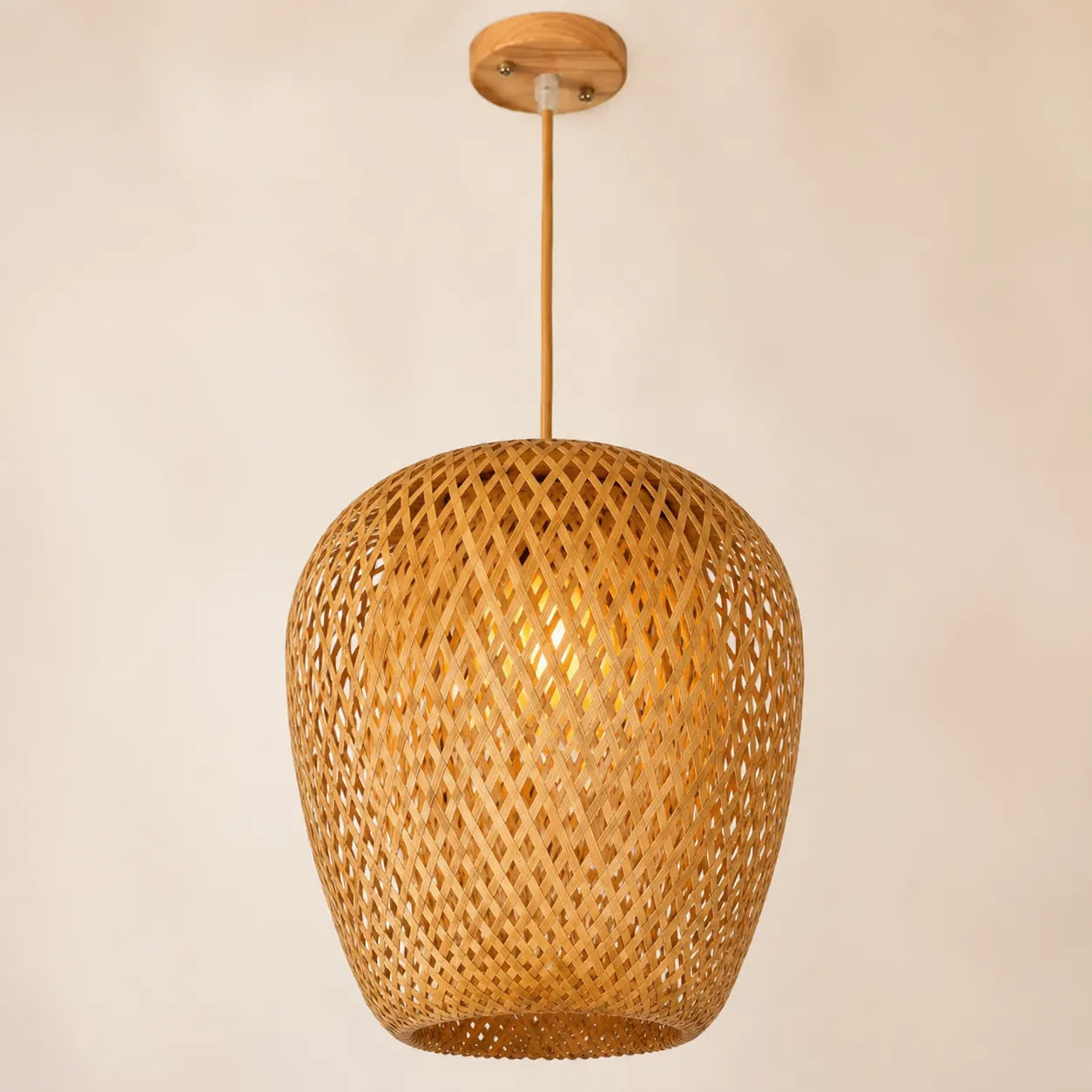 Luminária Pendente Bambu Rattan