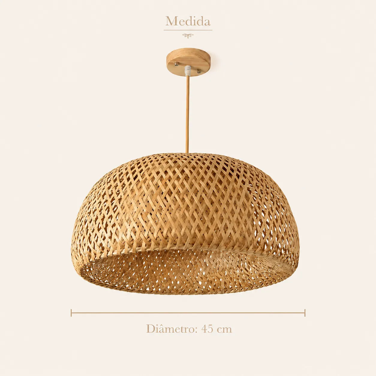 Luminária Pendente de Bambu Encantos