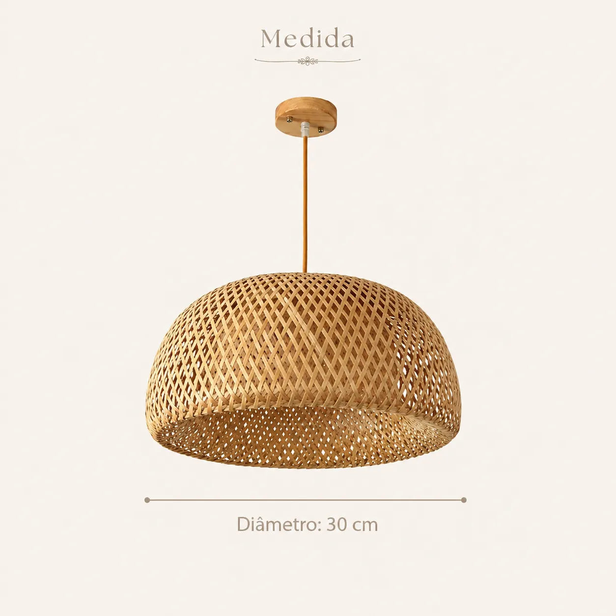 Luminária Pendente de Bambu Encantos