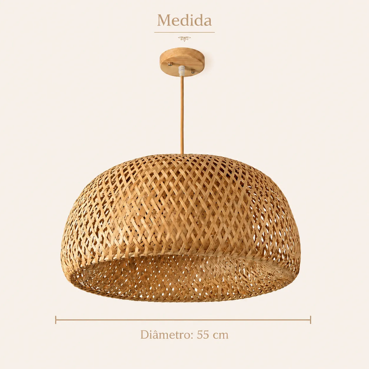 Luminária Pendente de Bambu Encantos