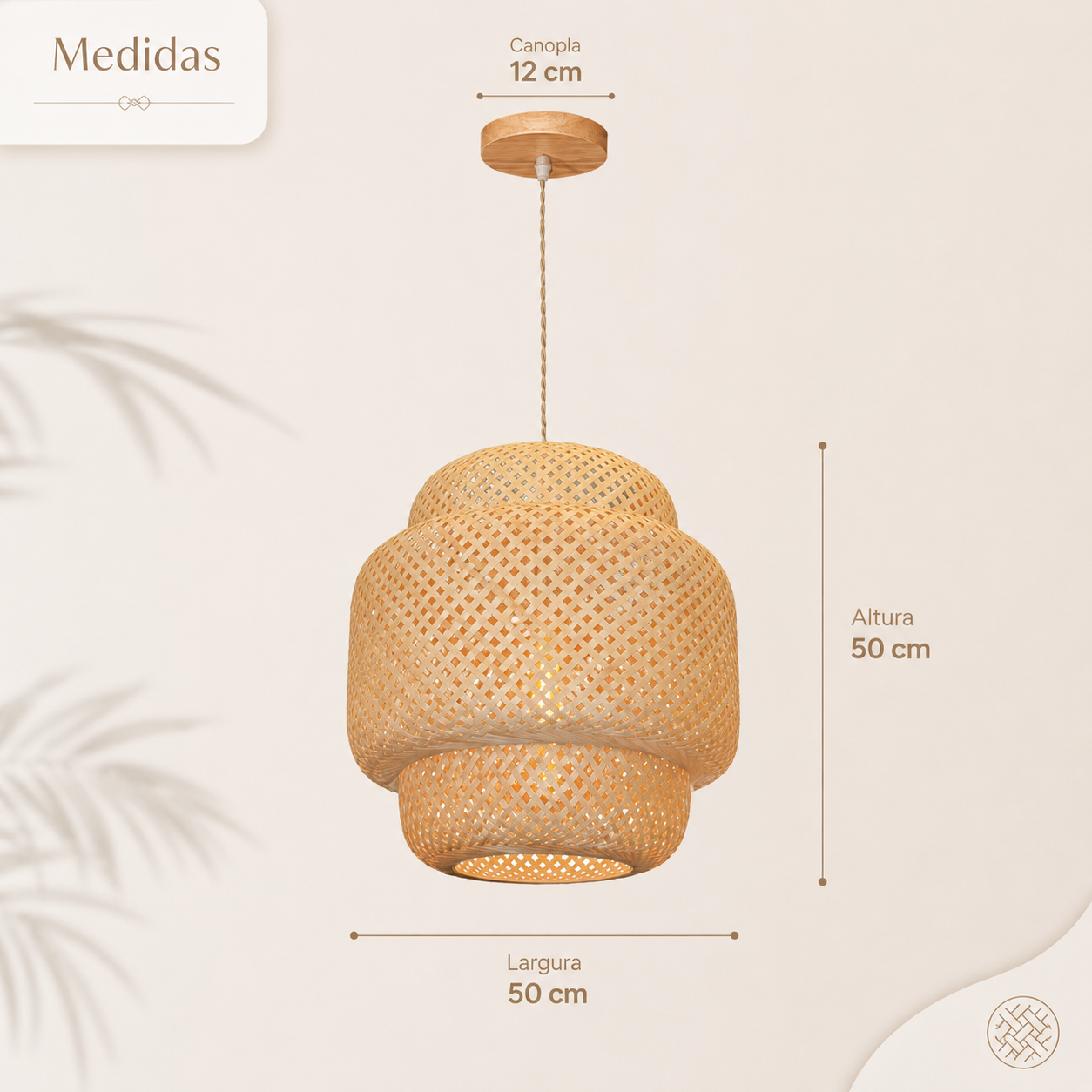 Luminária Pendente de Bambu Nest