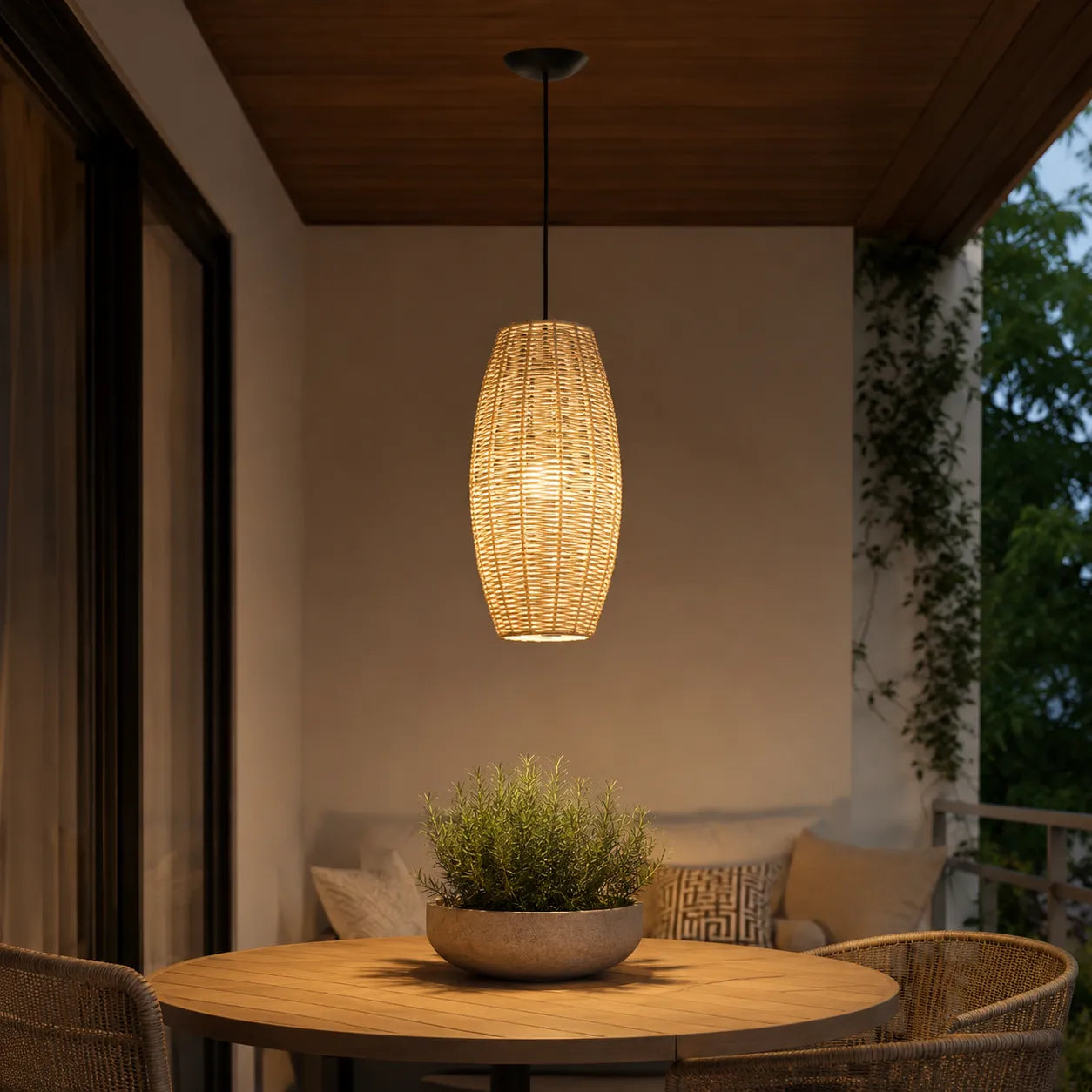 Luminária Pendente de Palha Anahi